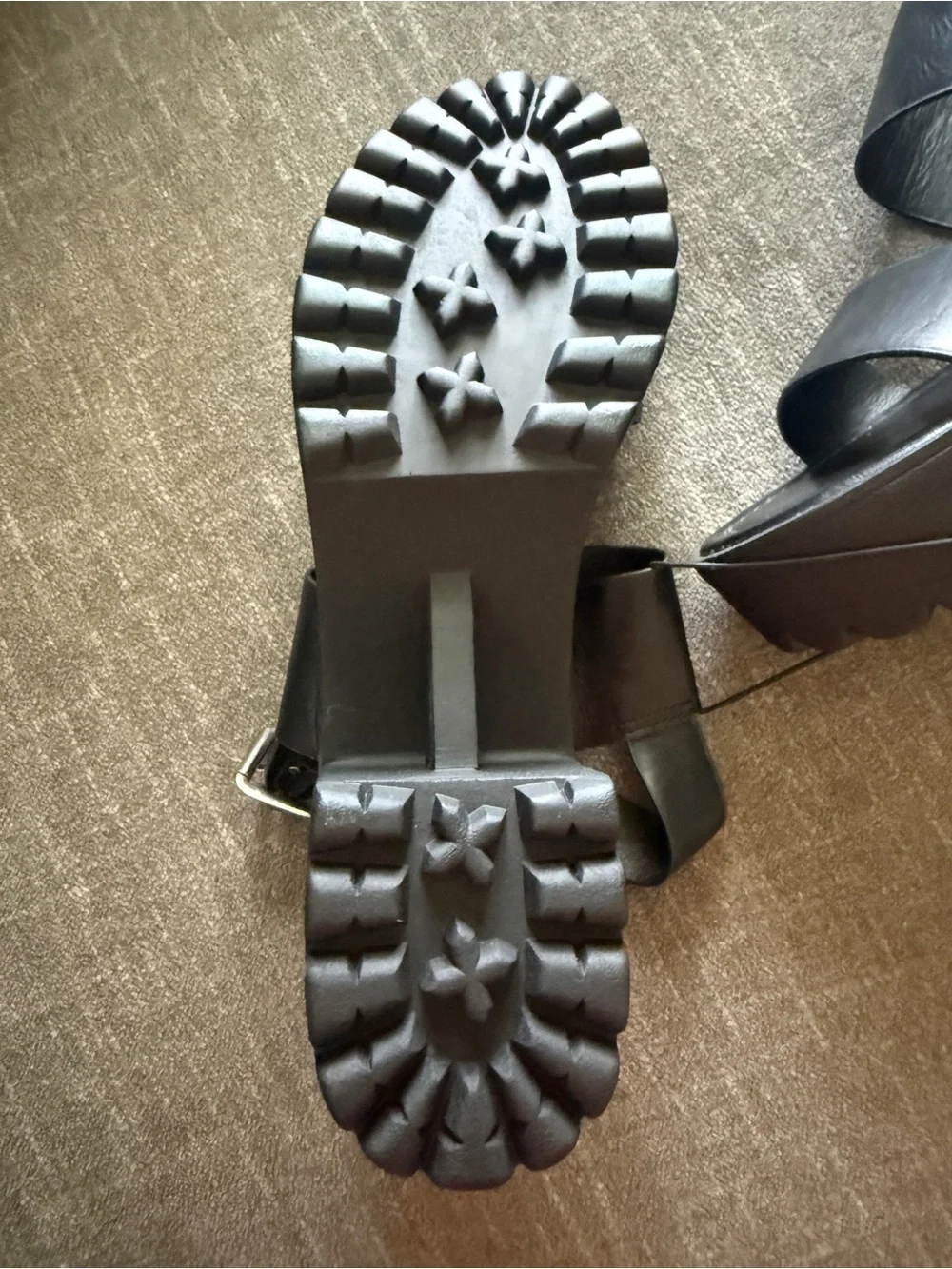 Madden Girl Black Chunky Platform Sandals